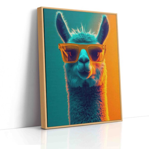 Obraz - Lama se slunečními brýlemi  - Obraz na plátně - Image 4