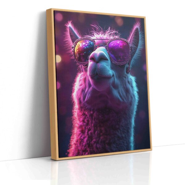 Obraz  Lama v neonu - Obraz na plátně - Image 4