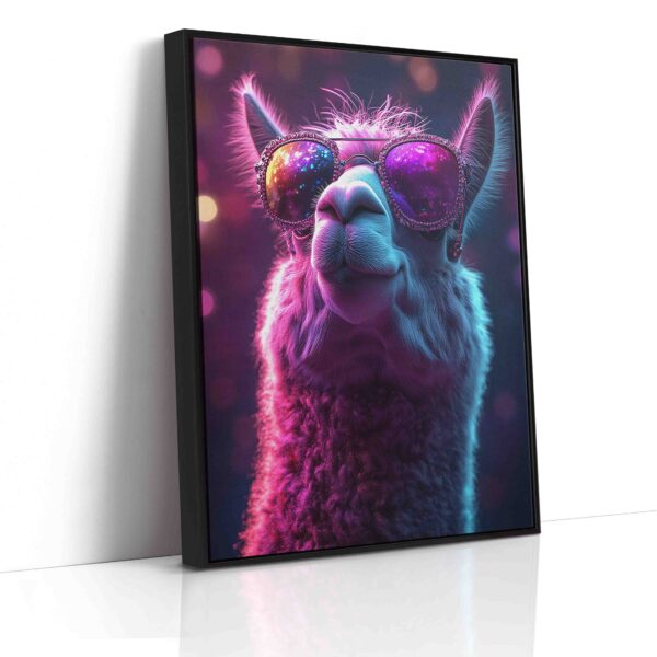 Obraz  Lama v neonu - Obraz na plátně - Image 6