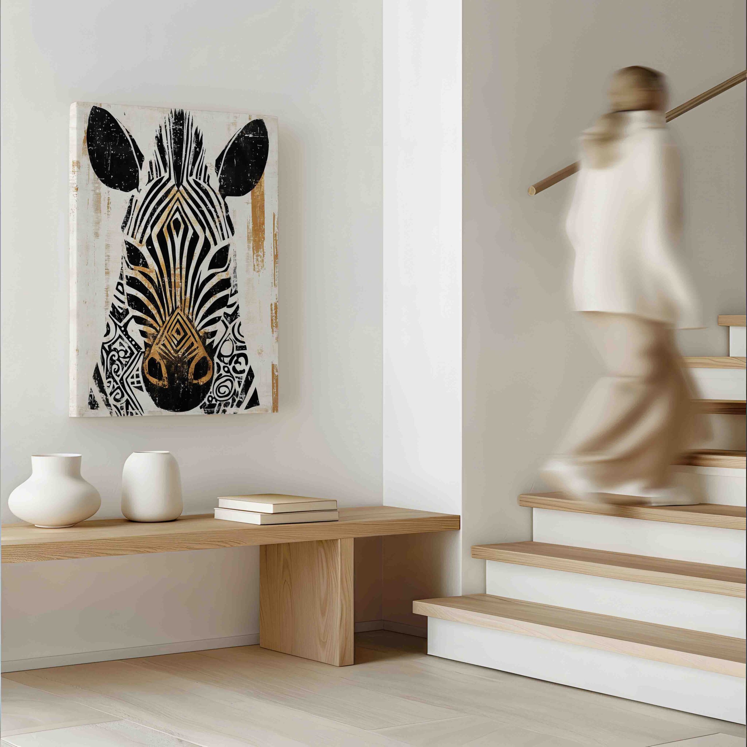 Obraz Totem zebra - Obraz na plátně - Image 3