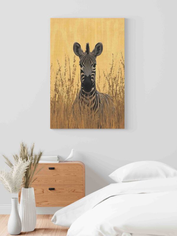 Obraz Zebra ve žluté savaně  - Obraz na plátně - Image 2