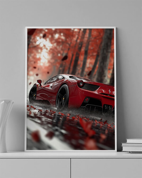 Obraz  Ferrari a podzim - Obraz na plátně - Image 3