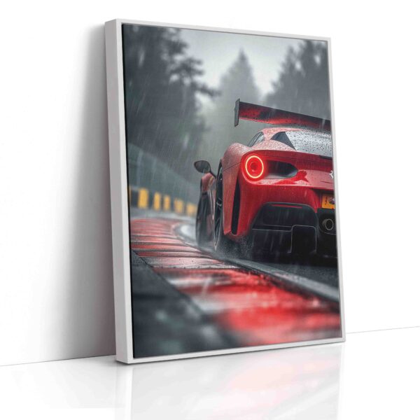 Obraz  Ferrari na závodním okruhu - Obraz na plátně - Image 4