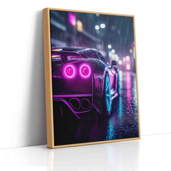Obraz   Závodní auto s neonovým efektem  - Obraz na plátně - Image 5
