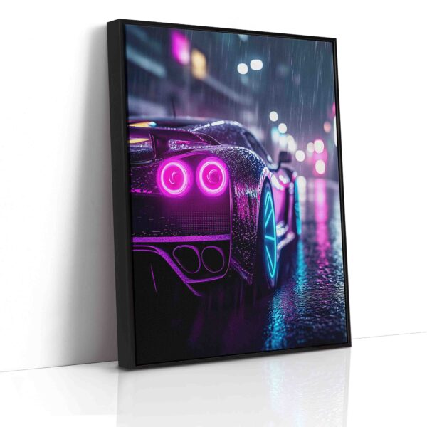 Obraz   Závodní auto s neonovým efektem  - Obraz na plátně - Image 6