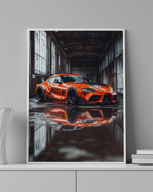 Obraz    Sportovní auto s odleskem  - Obraz na plátně - Image 3