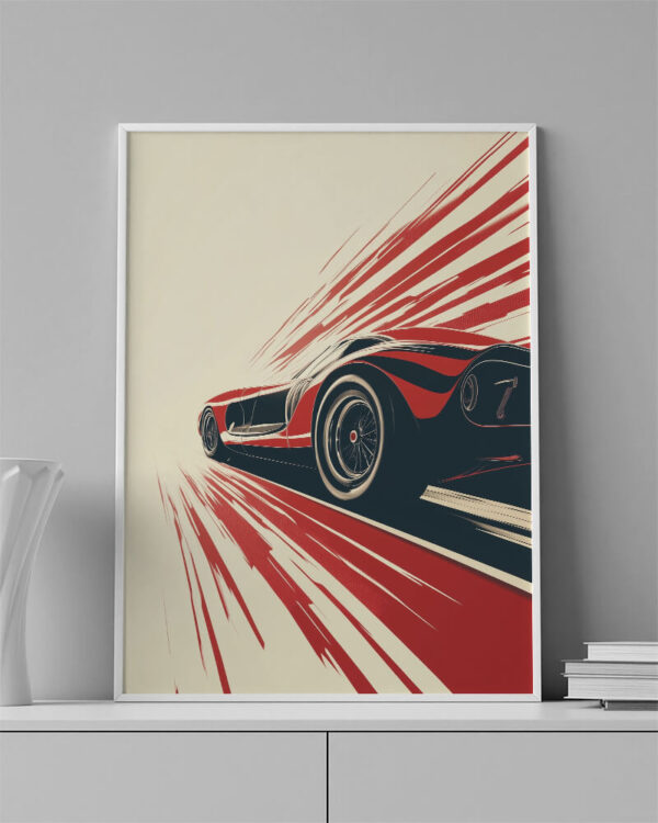 Obraz   Sportovní auto v pohybu  - Obraz na plátně - Image 3