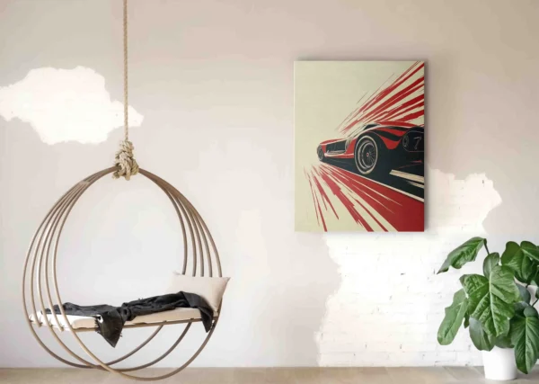 Obraz   Sportovní auto v pohybu  - Obraz na plátně - Image 2
