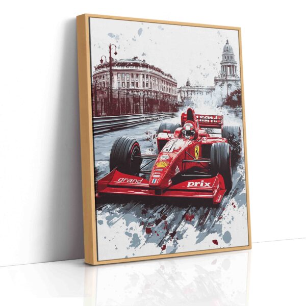 Obraz   Formule Ferrari ve vodových barvách - Obraz na plátně - Image 5