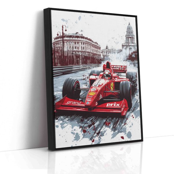 Obraz   Formule Ferrari ve vodových barvách - Obraz na plátně - Image 6