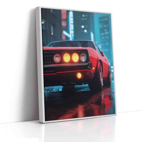 Obraz  Americké auto v noci ve městě- Obraz na plátně - Image 4