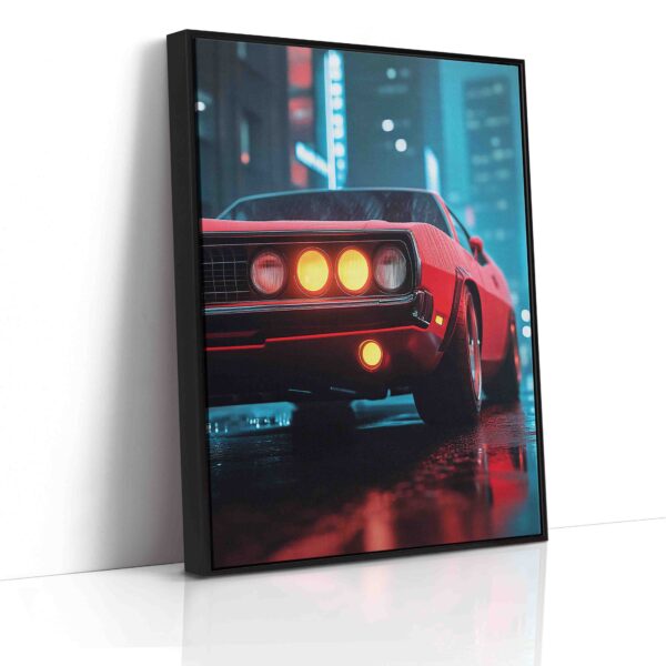 Obraz  Americké auto v noci ve městě- Obraz na plátně - Image 6