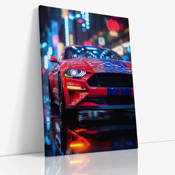 Obraz  Americký muscle car v noci- Obraz na plátně