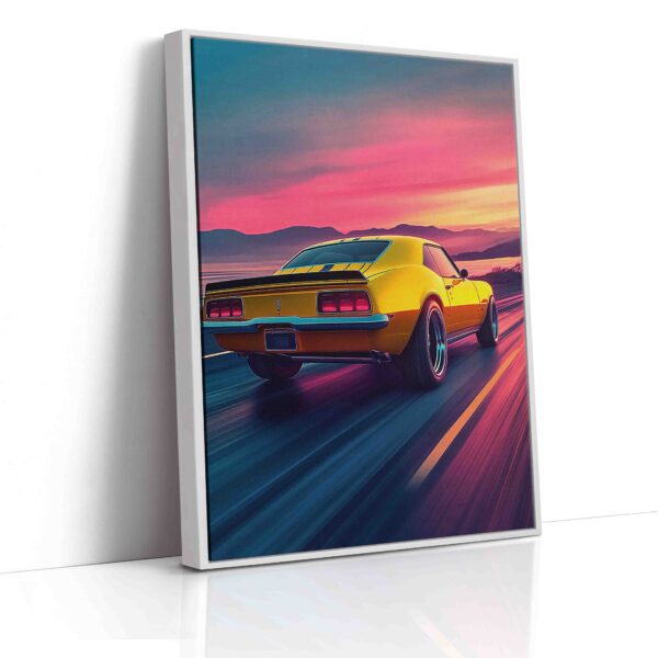Obraz  Auto v západu slunce- Obraz na plátně - Image 4