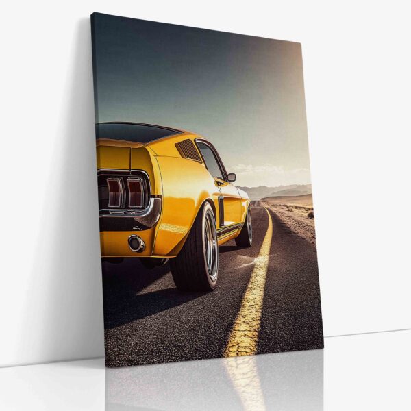 Automobil na legendární Route 66 zachycující nostalgickou atmosféru a ducha svobodného cestování napříč Amerikou