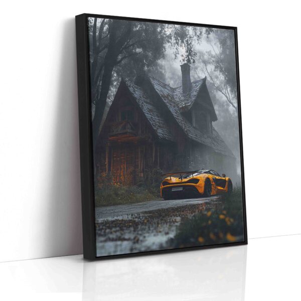 Obraz Sportovní auto u opuštěné chaty - Obraz na plátně - Image 6