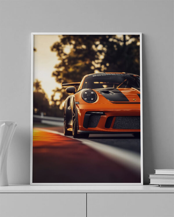 Obraz Oranžové Porsche- Obraz na plátně - Image 3