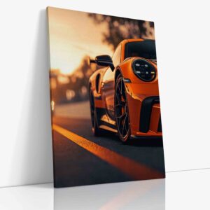 Detailní záběr exkluzivního modelu Porsche GT zachycující precizní design, dokonalé zpracování a charakteristické prvky tohoto výkonného německého sportovního vozu.