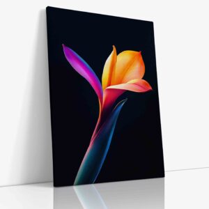 Detailní makro fotografie tropické rostliny zachycující fascinující struktury a bohatou symfonii živých a vibrantních barev.
