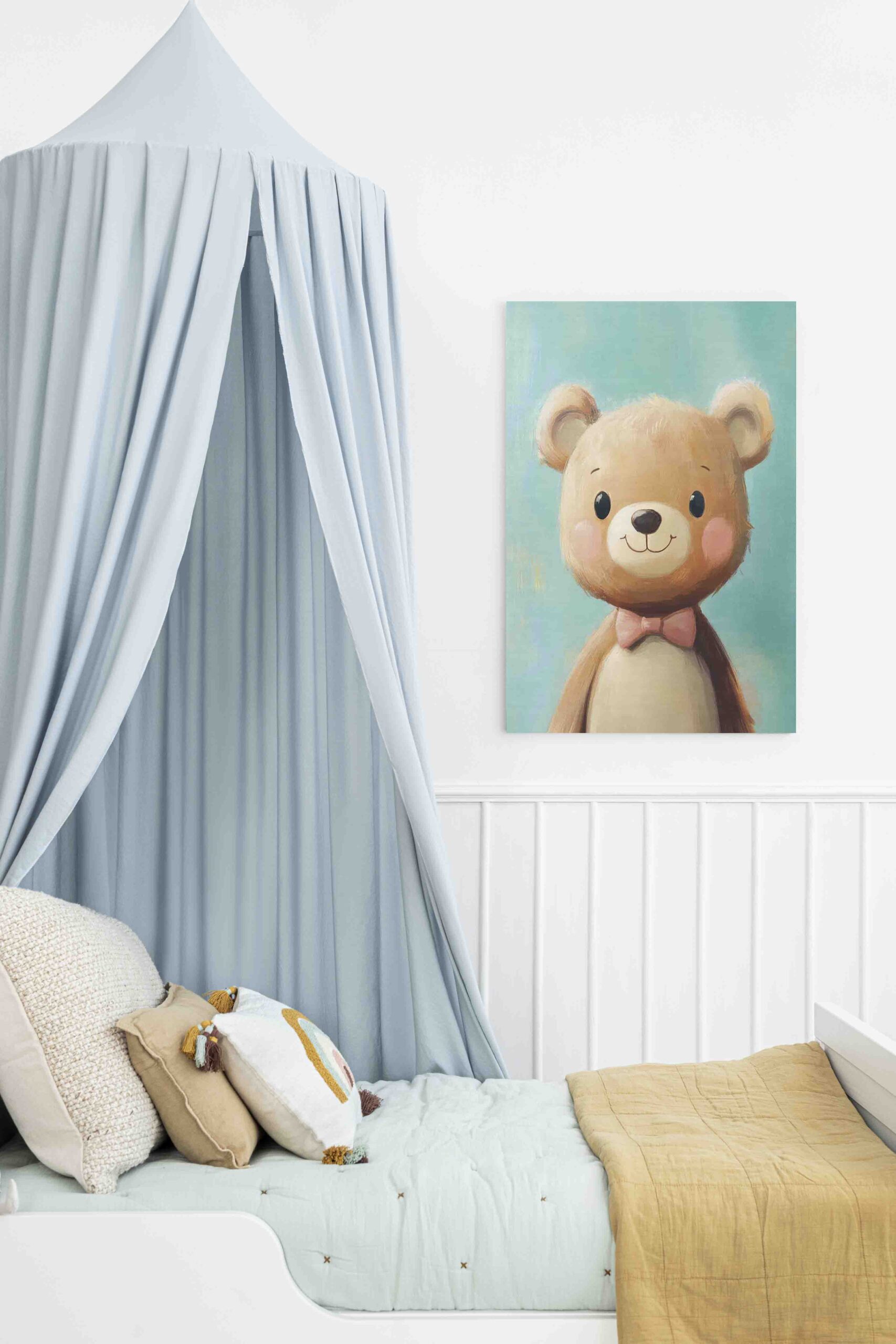 Obraz Medvěd na modrém pozadí - Obraz na plátně - Image 2