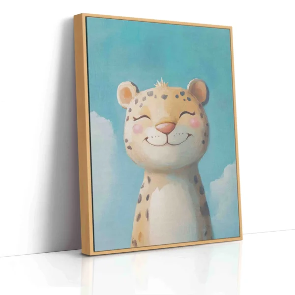 Obraz Leopard na modrém pozadí - Obraz na plátně - Image 4