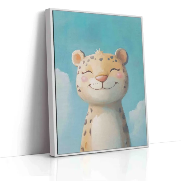 Obraz Leopard na modrém pozadí - Obraz na plátně - Image 3
