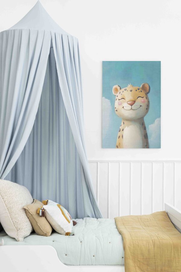 Obraz Leopard na modrém pozadí - Obraz na plátně - Image 2