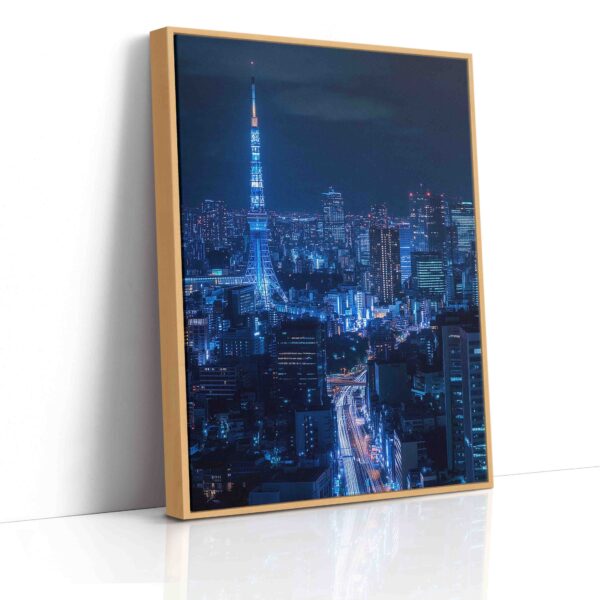 Obraz Osvětlená Tokyo Tower v noci- Obraz na plátně - Image 4