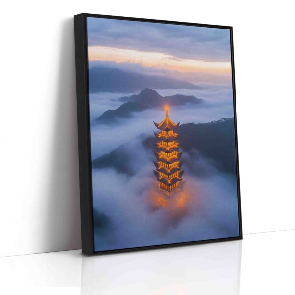 Obraz  Japonská Pagoda v oparu- Obraz na plátně - Image 6