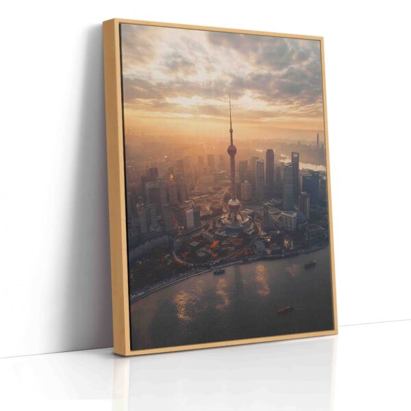 Obraz Oriental Pearl Tower v Šanghaji při východu slunce - Obraz na plátně - Image 4