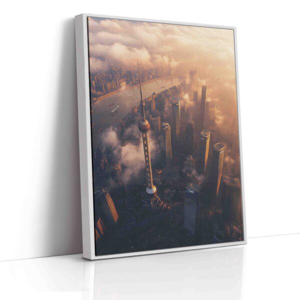 Obraz Oriental Pearl Tower v Šanghaji v ranním oparu- Obraz na plátně - Image 5