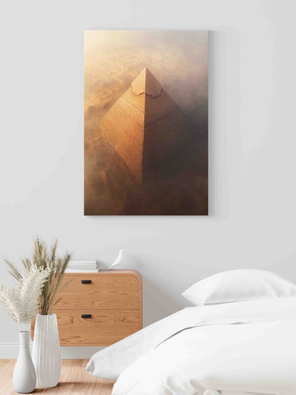 Obraz Pyramida v poušti při ranním oparu- Obraz na plátně - Image 2