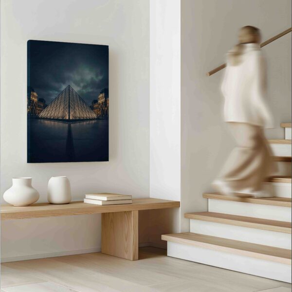 Obraz Skleněná pyramida v pařížském Louvre- Obraz na plátně - Image 3
