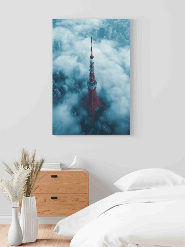 Obraz Tokyo Tower v ranním oparu- Obraz na plátně - Image 2
