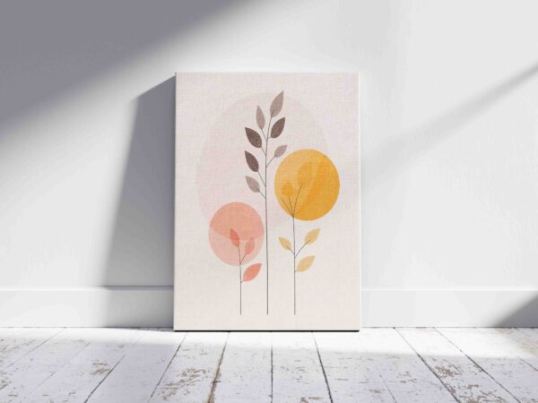 Abstraktní obraz Minimalistická květina - Obraz na plátně - Image 3