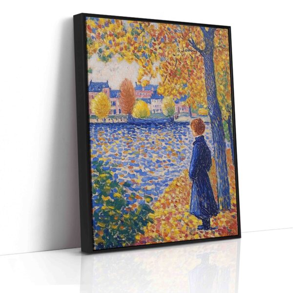 Žena u břehu řeky - Pointilismus - Obraz na plátně - Image 6