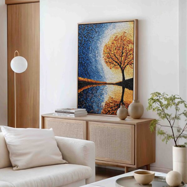 Podzimní strom - Pointilismus - Obraz na plátně - Image 2