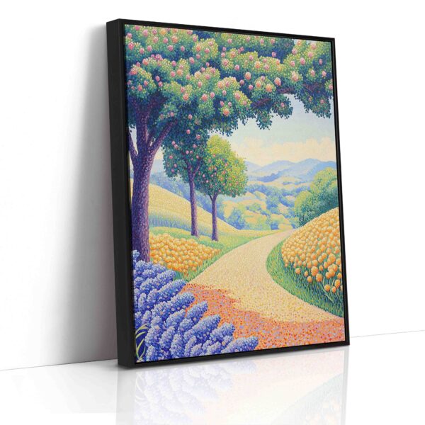 Letní krajinka - Pointilismus - Obraz na plátně - Image 6