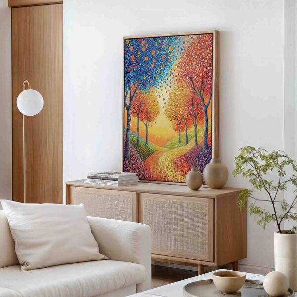 Barevná příroda - Pointilismus - Obraz na plátně - Image 2